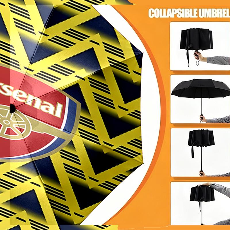 Arsenal F.C Print Umbrella Automatic Opening/ Closing - Portable Foldable Design - Daily Use for Travel/Outdoor - Gift for Birthday