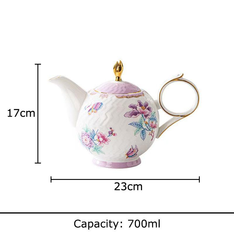 Purple Garden Series Cup&saucer Flowers Pattern Coffee Mug Dining Table Milk Mugs Afternoon Tea Teacup Fruits Juice Container