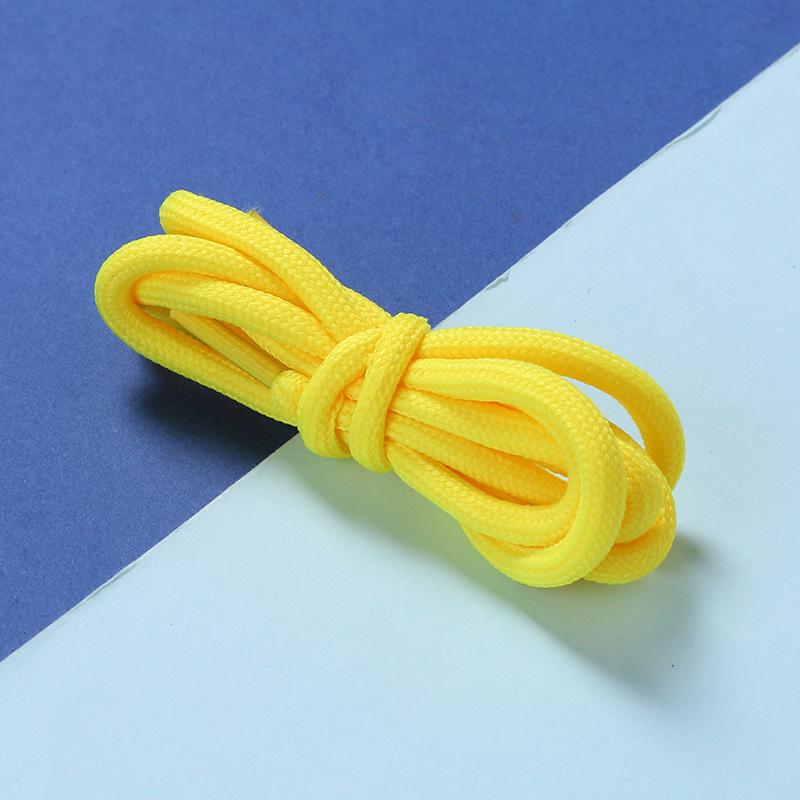 White Polyester Round Shoelaces for Hiking, Dad Sneakers, & Basketball Shoes