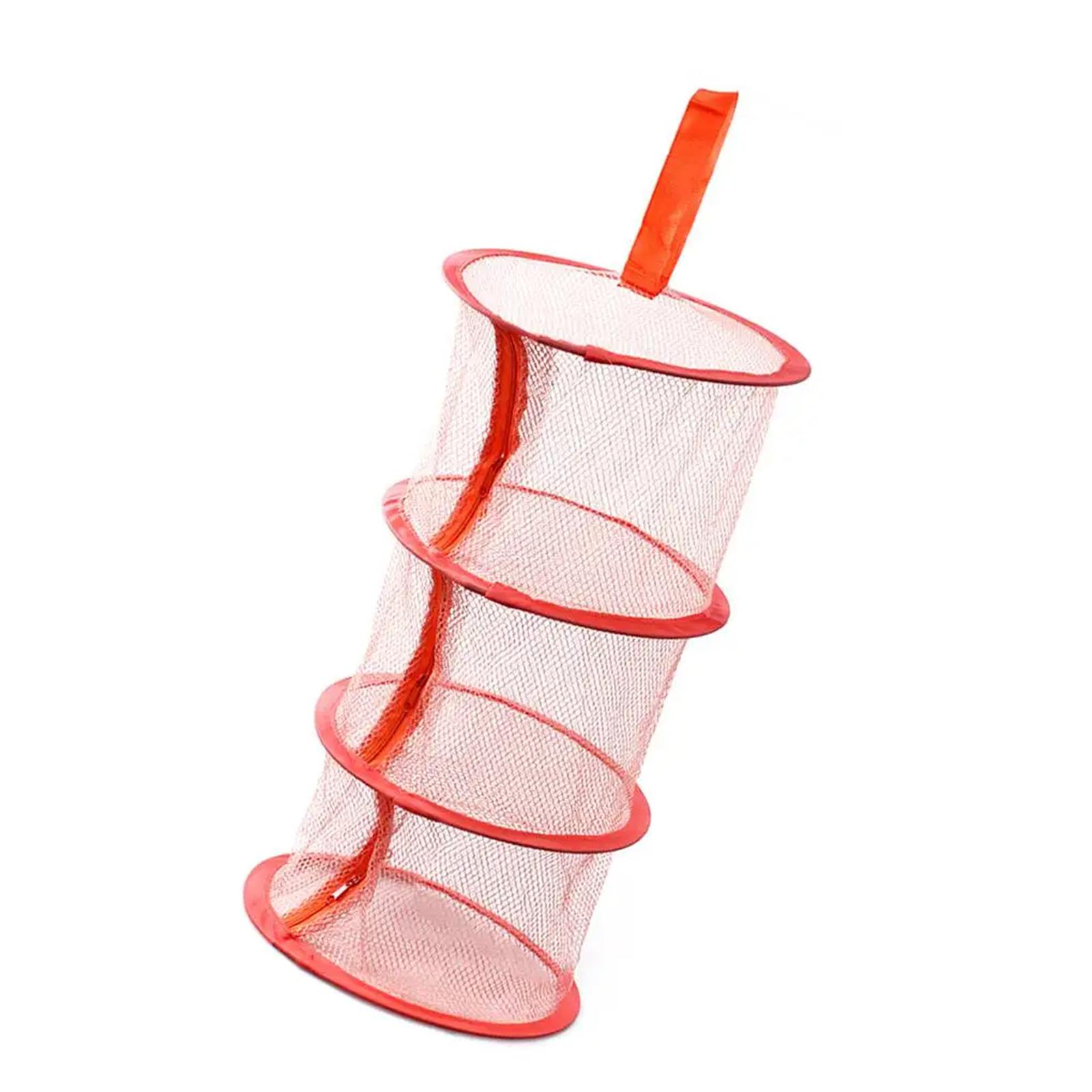 

Сетка для сушки бюстгальтеров на молнии, 3-ярусная складная сетка для сушки трав, подвесная корзина для сушки, для улицы оранжевый