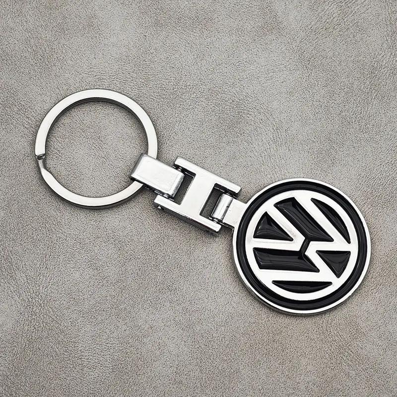 Hot 56mm Tappi Centrali Ruota Auto Pelle Nera Portachiavi in Metallo 14mm Adesivo Chiave VW Per Volkswagen Jetta Bora Polo Gran Lavida 6CD6011