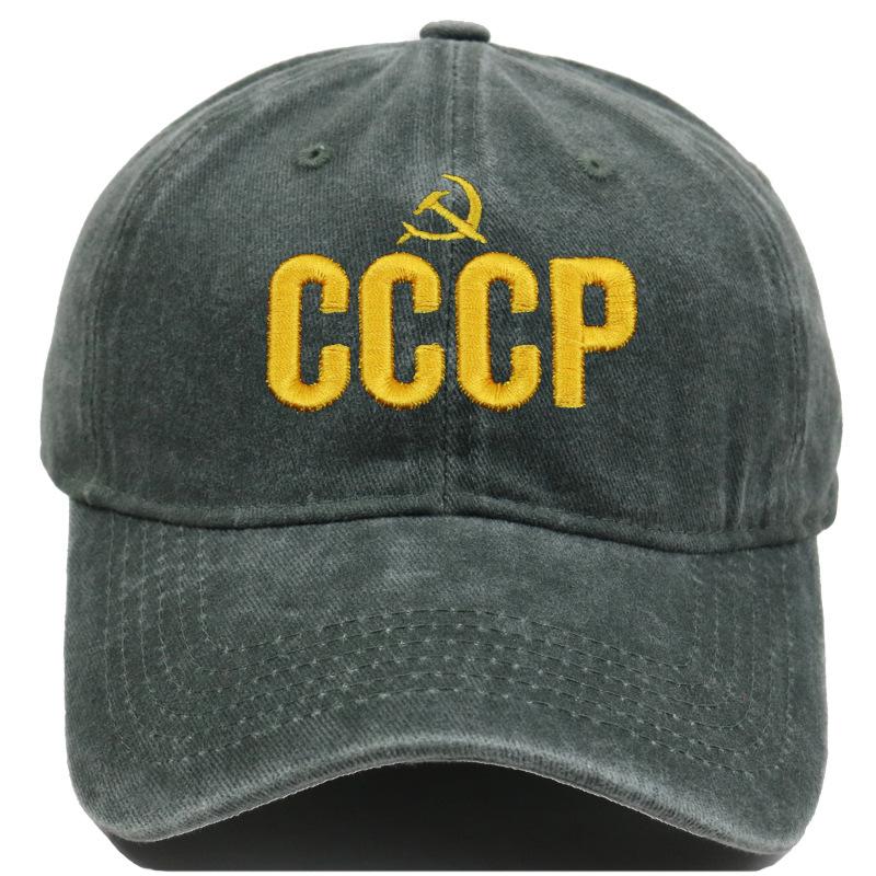 " Cccp Ussr Russian Hot Sale Style Baseball Cap Unisex Black Red Cotton Snapback Cap With Embroidery High Quality Garros Dad Hat