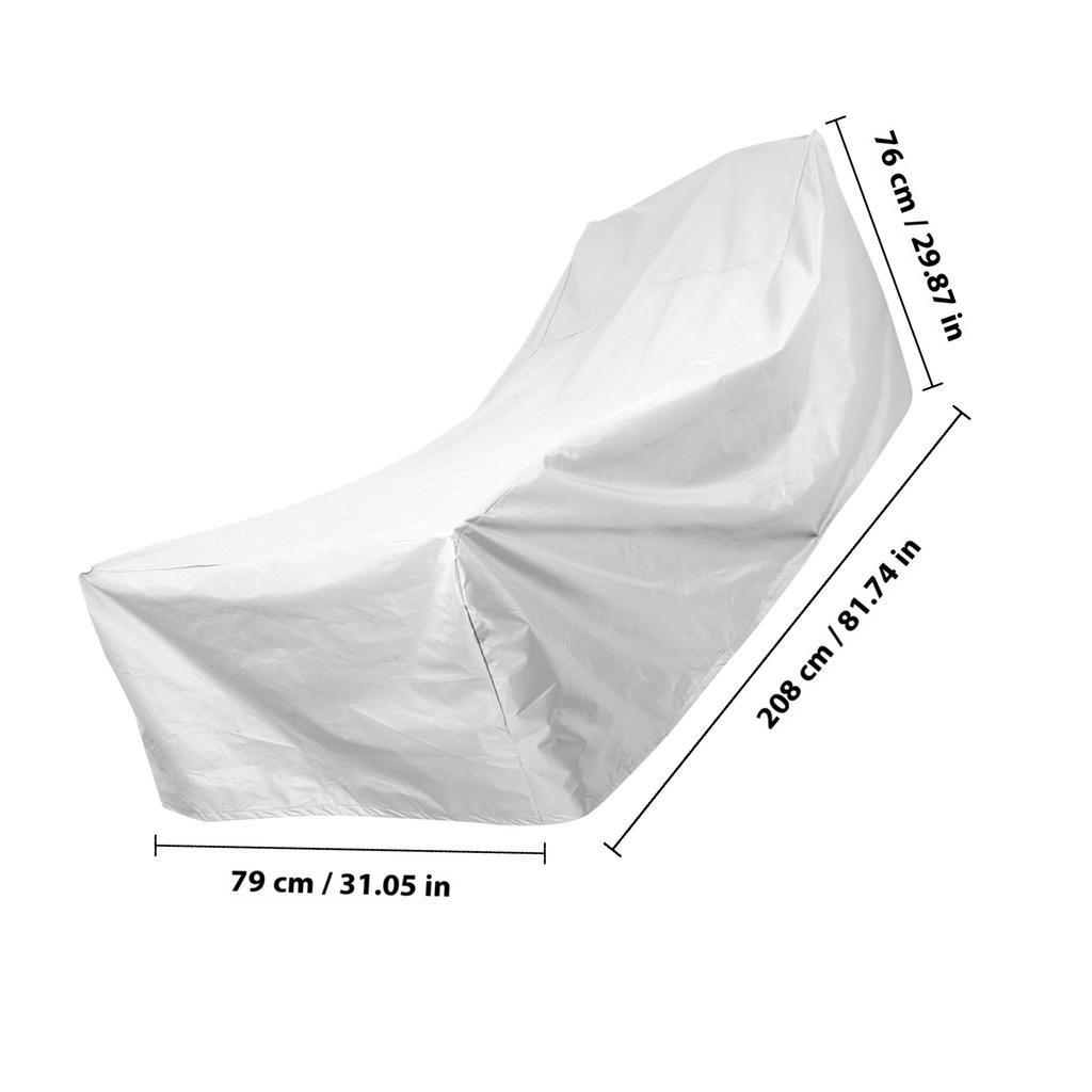 Oxford Cloth Sun Lounger Cover Outdoor Recliner Chair Protector Patio Lounges Cover Waterproof Foldable Storage Weather
