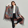 Women Vintage Ethnic Style Warm Scarf For Autumn Winter Travel