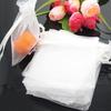 50 Pcs Pure Color Organza Wedding Drawable Pouch Jewelry Package Gift Bag