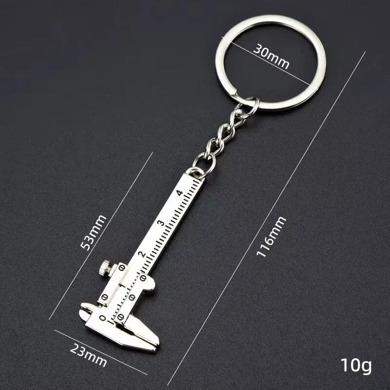 Mini Small Convenient Vernier Caliper Keychain Pendant Measuring Tool Zinc Alloy Keychain Portable Tool