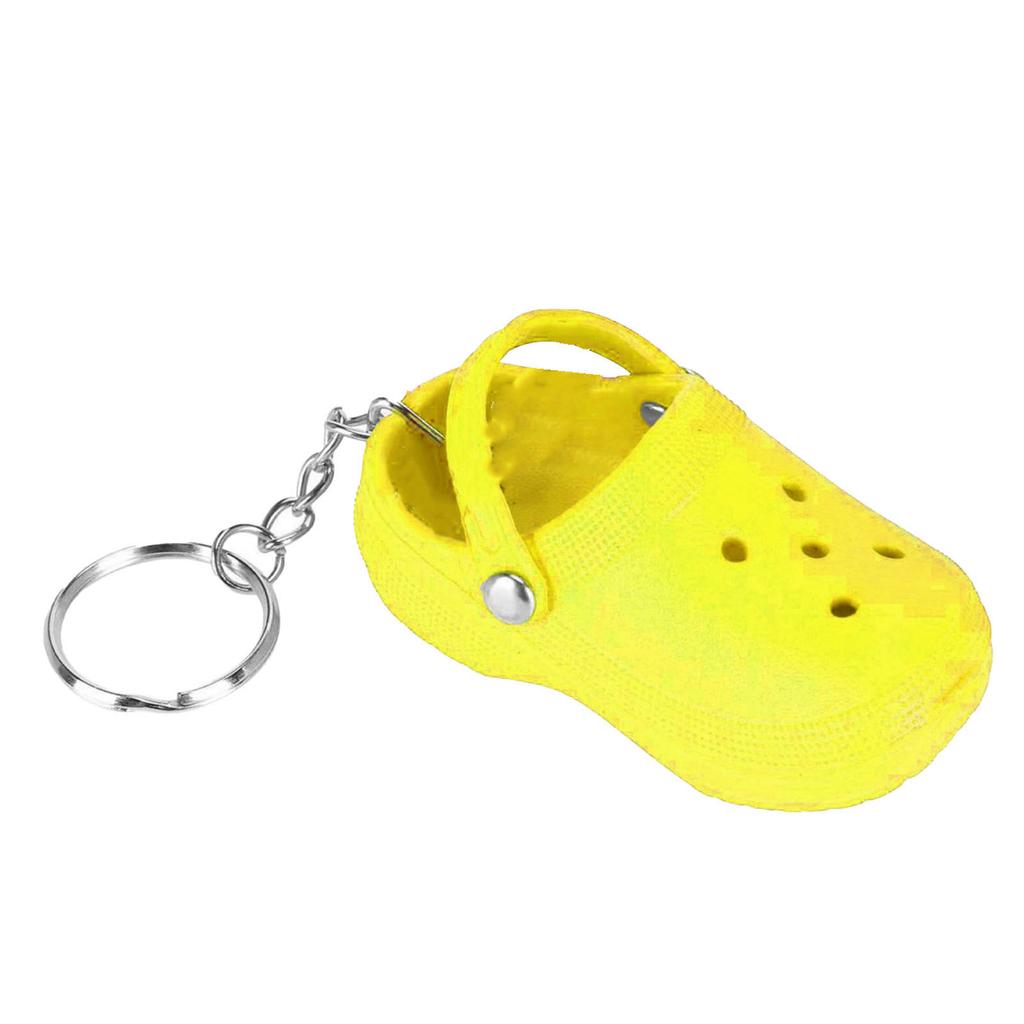 Keychain Mini Cute Silicone Portable Slipper Keychain for Schoolbag Handbag Gift Violet