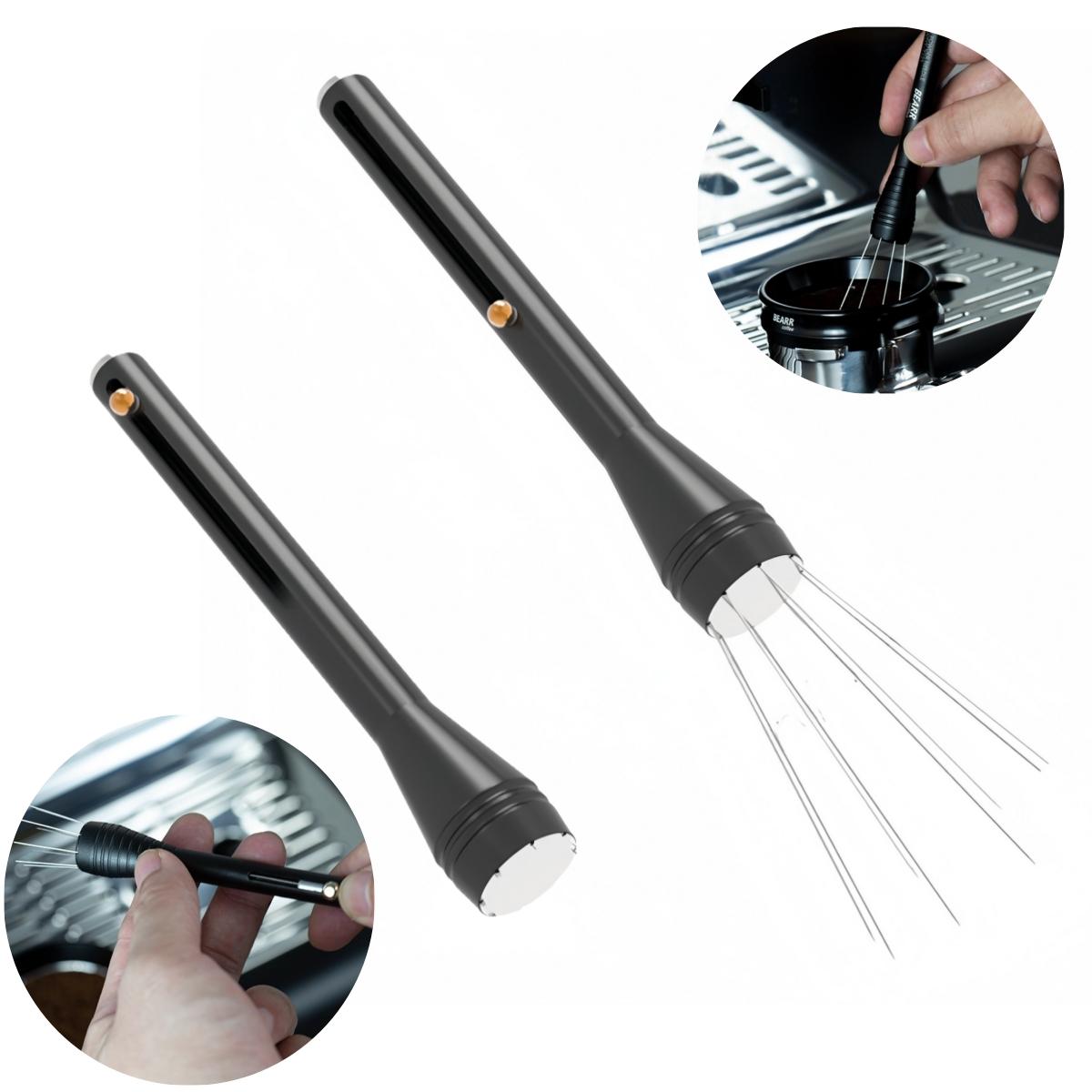 

1PC Espresso Distribution Tool 11.5x1.5cm Coffee Distribution Tool One-Click Stirrer Tools Retractable Needles With Magnetic Kit China Mainland