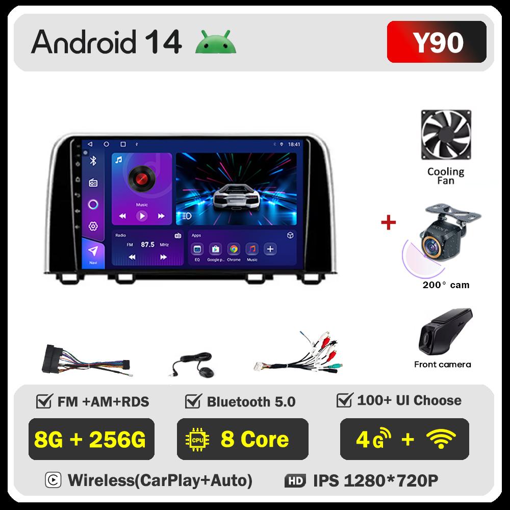 Car Multimedia Player For Honda CRV CR-V 5 RT RW 2016-2018 Car Radio Player Stereo Head Unit Wireless Android Auto GPS 5G Wifi