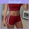 Elegant And Chic Fashion Sexy Women Sports Sets Sleeveless Round Collar Tops And Shorts
