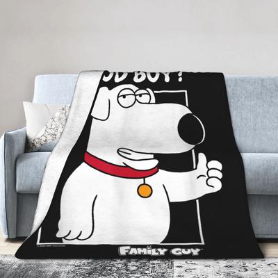 Familien Brian Griffin Männer Decken Fleece Druck Wer ist ein guter Junge Atmungsaktive Ultra-Weiche Überwurfdecke für das Büro