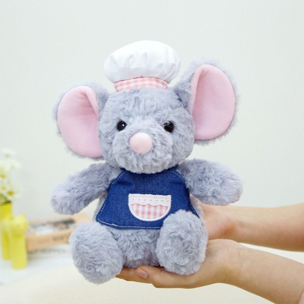 Fluffy Mouse Plush Toy PP Cotton Mouse Chef Stuffed Dolls  Birthday Parties