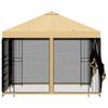 Garden Pavilion with Side Walls 3 X 3 M Cream