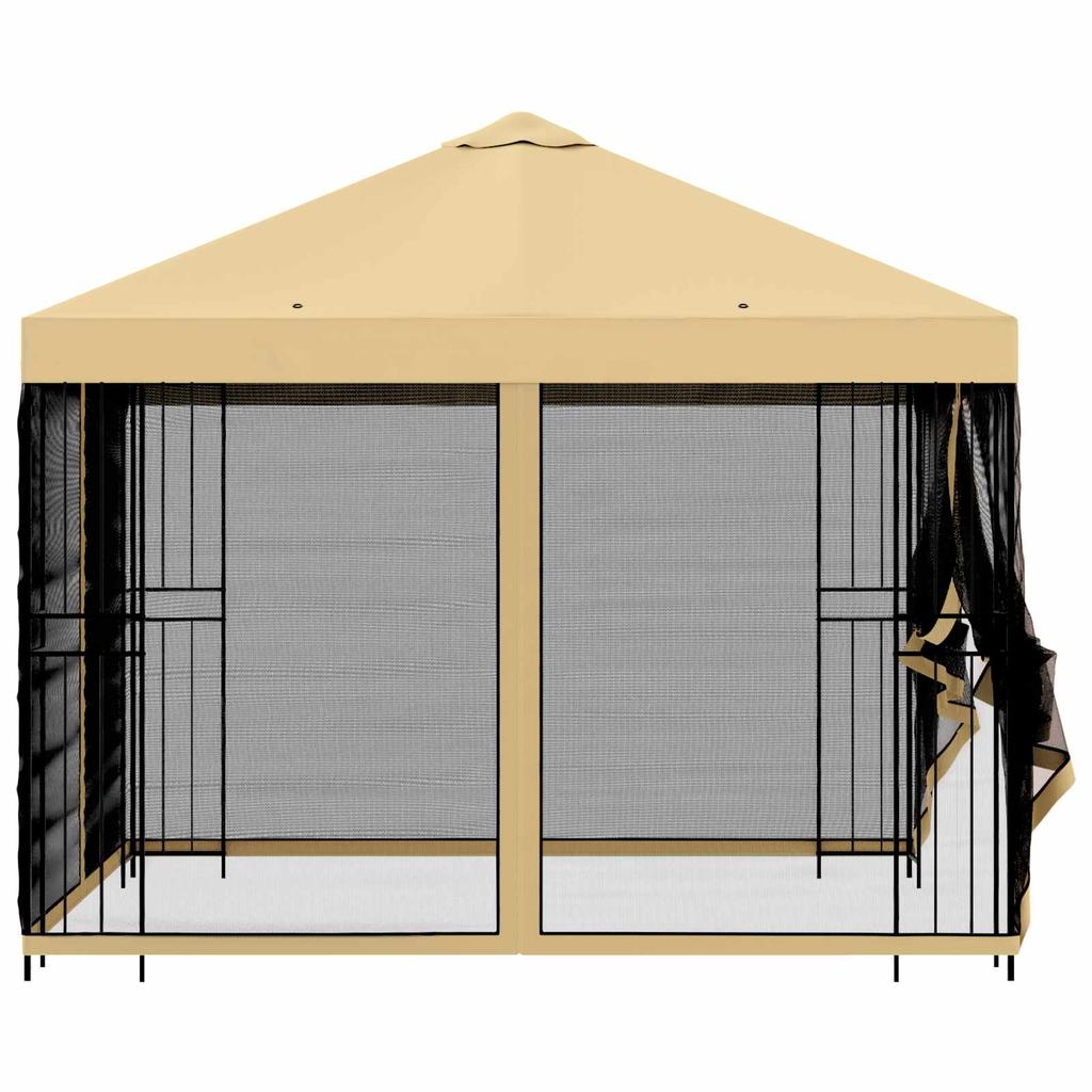 Garden Pavilion with Side Walls 3 X 3 M Cream