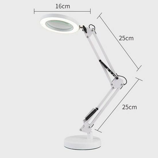 Foldable LED Magnifying Desk Lamp for Eye Protection, Reading, Nail Art, Tattoo, and Repair Work