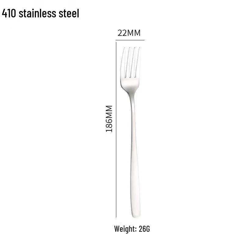 304 Stainless Steel Korean Style Tableware: Soup Spoon, Table Fork, Coffee Stirring Spoon, Long-Handle Thickened Spoon & Fork.