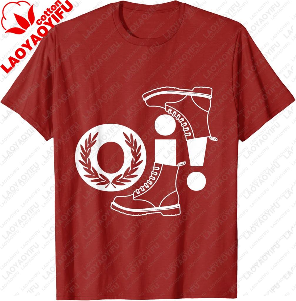 Oi Punk T Shirt Gift for Skinheads Ska Reggae Music Fans TShirt Highend Mens Clothing