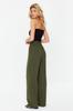 Women's Fashion New Trousers Khaki Wide Leg Wide Leg Elastic Waist Woven Trousers