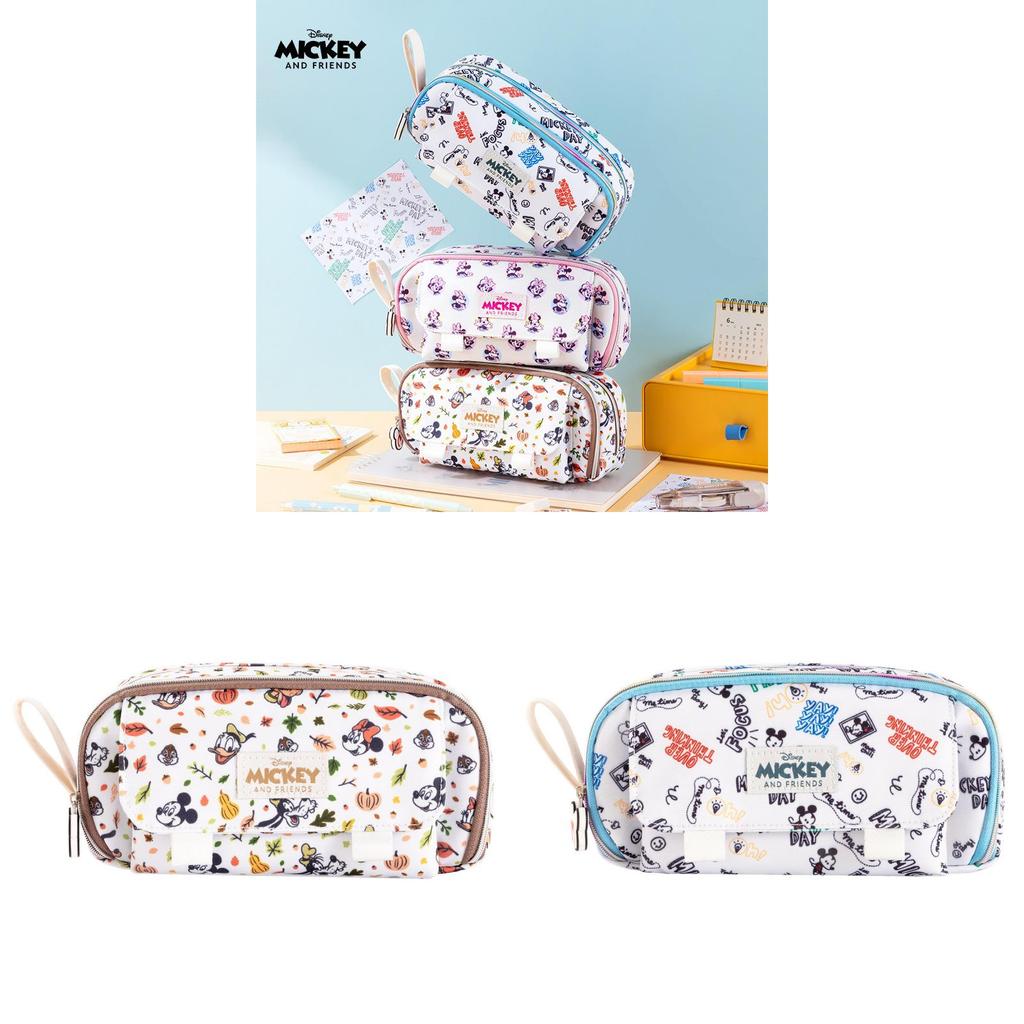 Mickey Mouse Cartoon Design Storage Bag With High Capacity And Multiple Layers For Students And Office