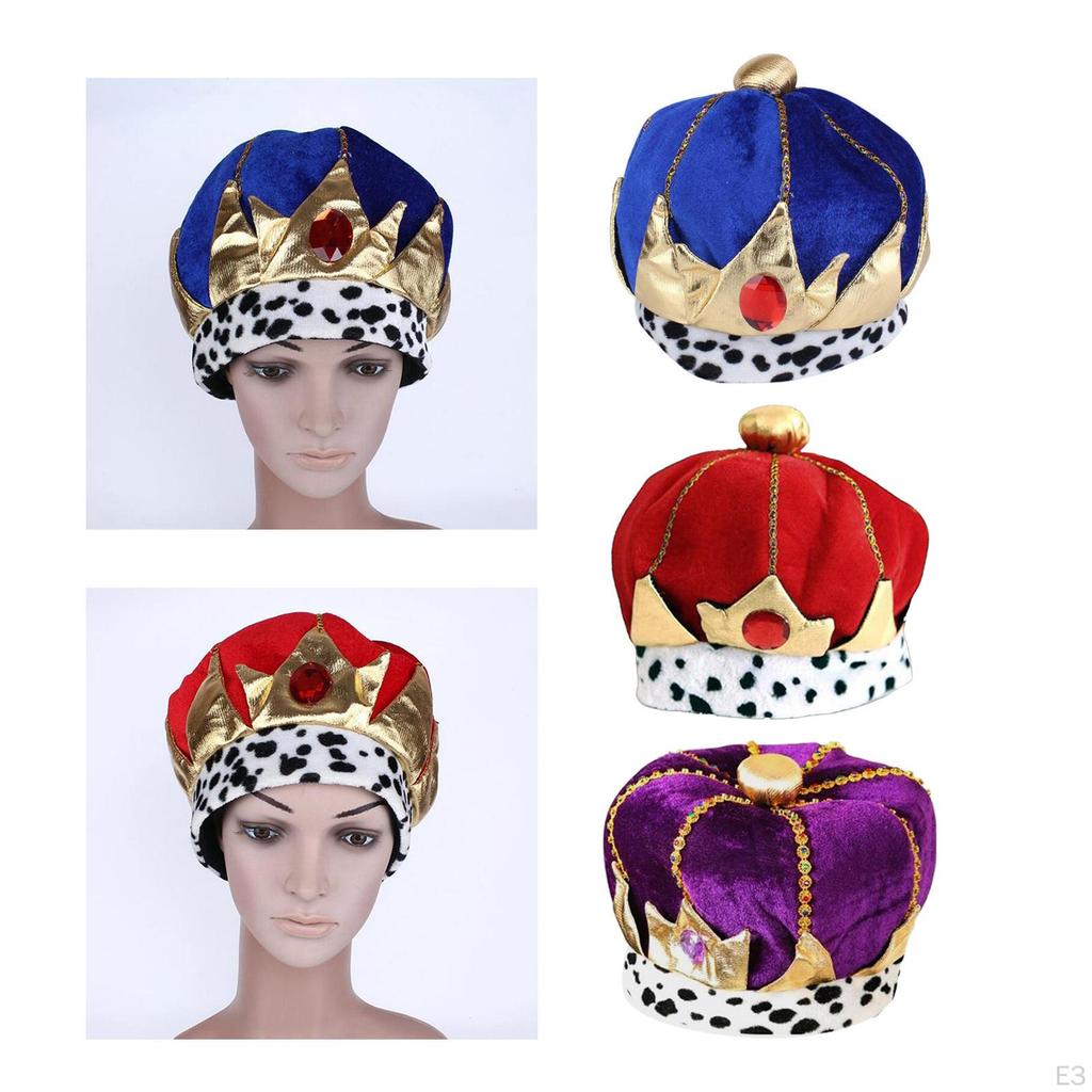 King Crown Hat Birthday Fashion Photography Props Tiaras Emperor Performance for