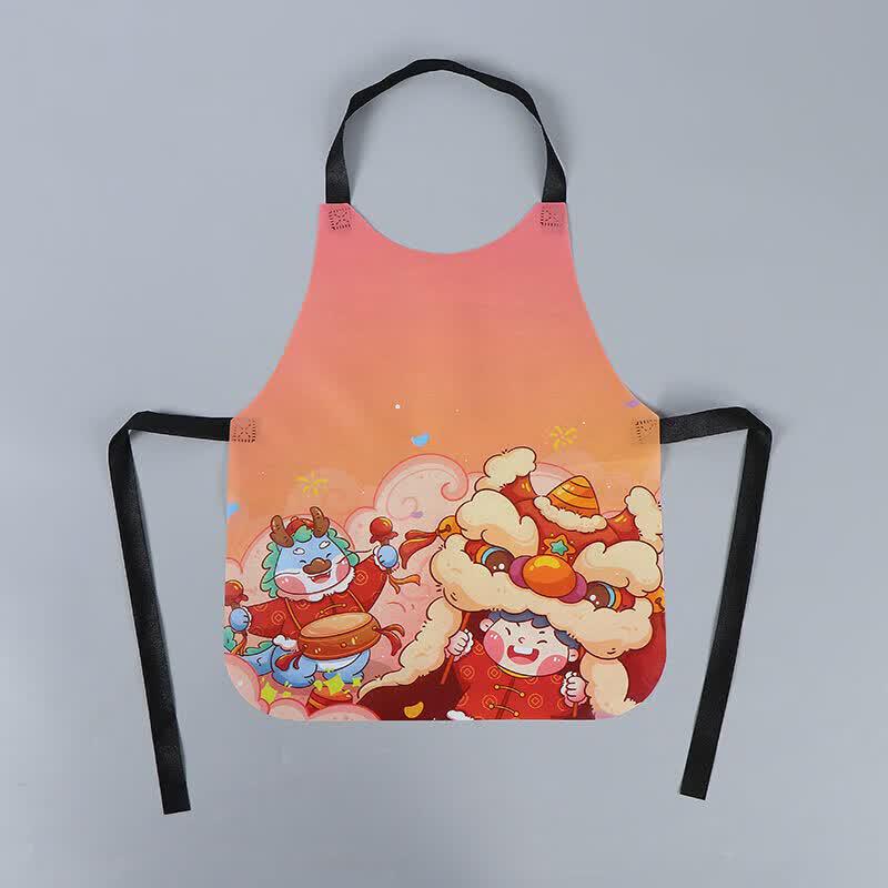 JIAQILI Kids Disposable Lion Dance Apron