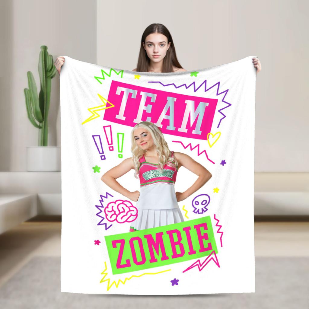 Zombies 4 Dawn of the Vampires Knitted Blankets Flannel Addison Bootleg Lightweight Throw Blankets Travel Home Couch Thin Quilt