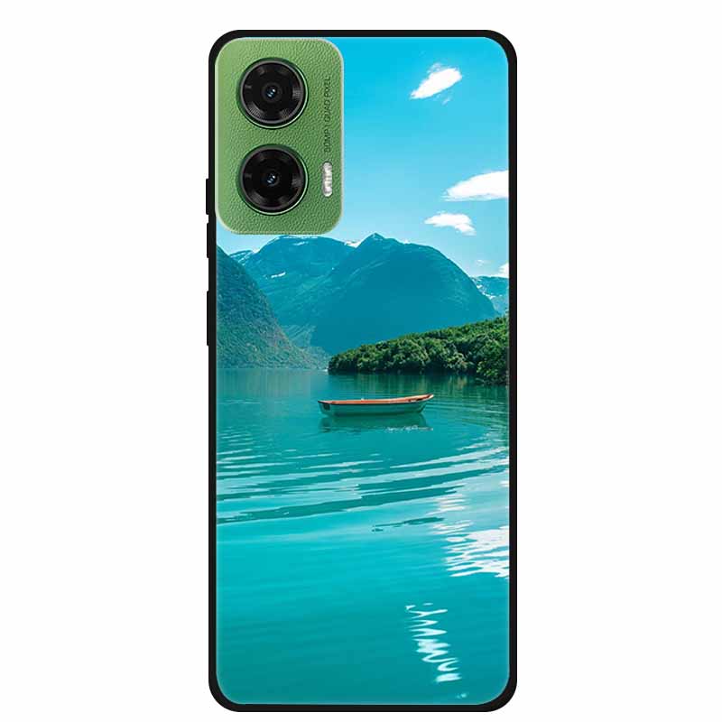 Silicone Painted Cover For Motorola Moto G35 G55 Case Luxury Animal TPU Silicone Soft Back Cover For G55 5G Black Bumper MotoG35