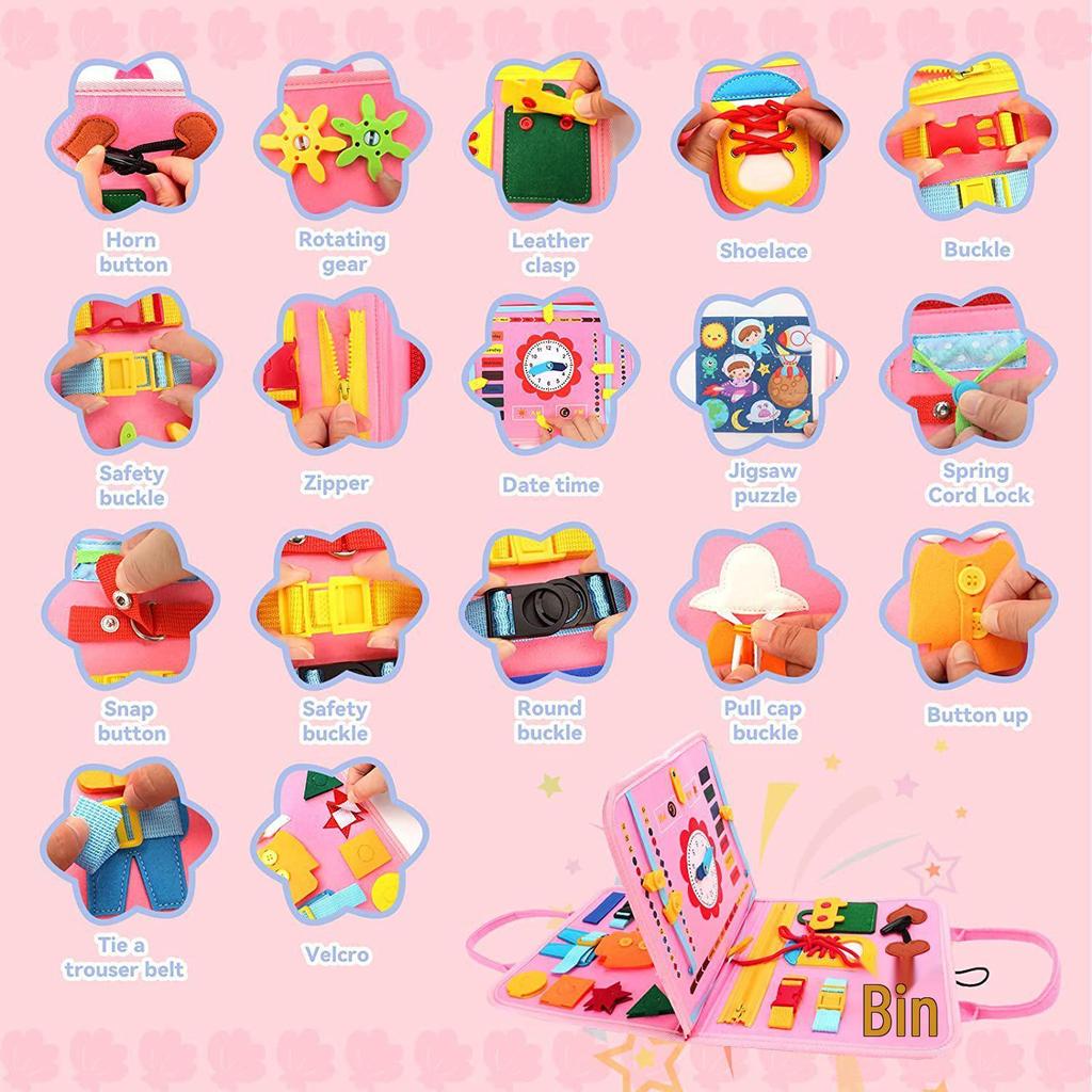 Cross-Border Montessori Sensory Busy Board & Felt Bag Toy for Children