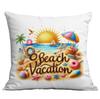 New Summer Glitter Beach Printed Pillow Case Holiday Seaside Tent Cushion Pillow Case