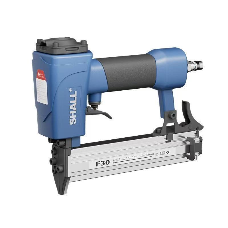 Powerful Pneumatic F30 Brad Nailer - No Jam, Continuous Fire for Woodworking