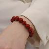 Natural Nanhong Agate Round Bead Braceletfashion Women Daily Jewelry Gift