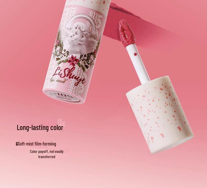Lychee Lip Glaze: Non-Stick, Non-Fading Constellation Mirror Lip Mud for Students