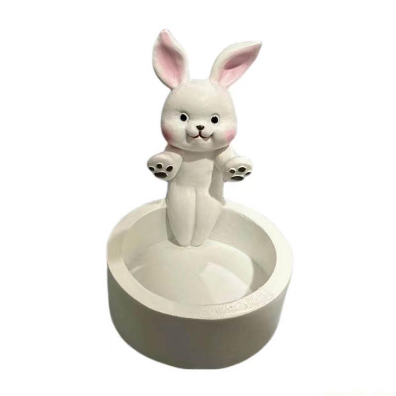 QX2E Holder Decors Cartoon Dog Rabbit Candlesticks Holder Creative Aromatherapys Stand for Party Supplies
