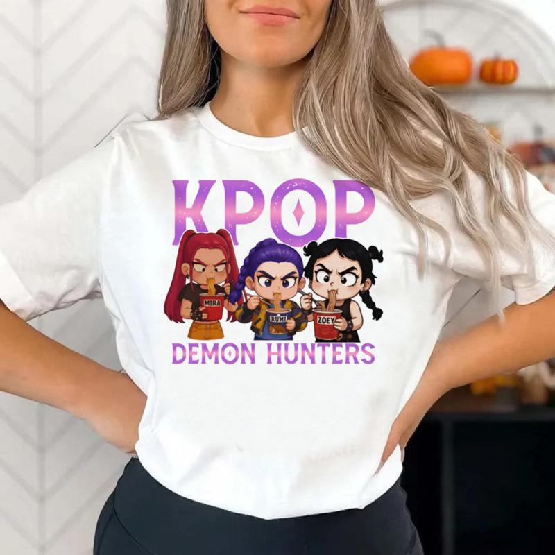 Camiseta Casual Holgada Moda Estampada Manga Corta Cómoda para Mujer