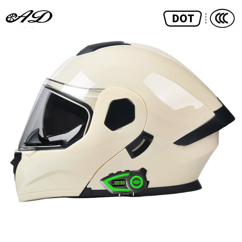 DOT ECE Approved Modular Motorcycle Helmet With Bluetooth Intercom Men Women All Season Riding