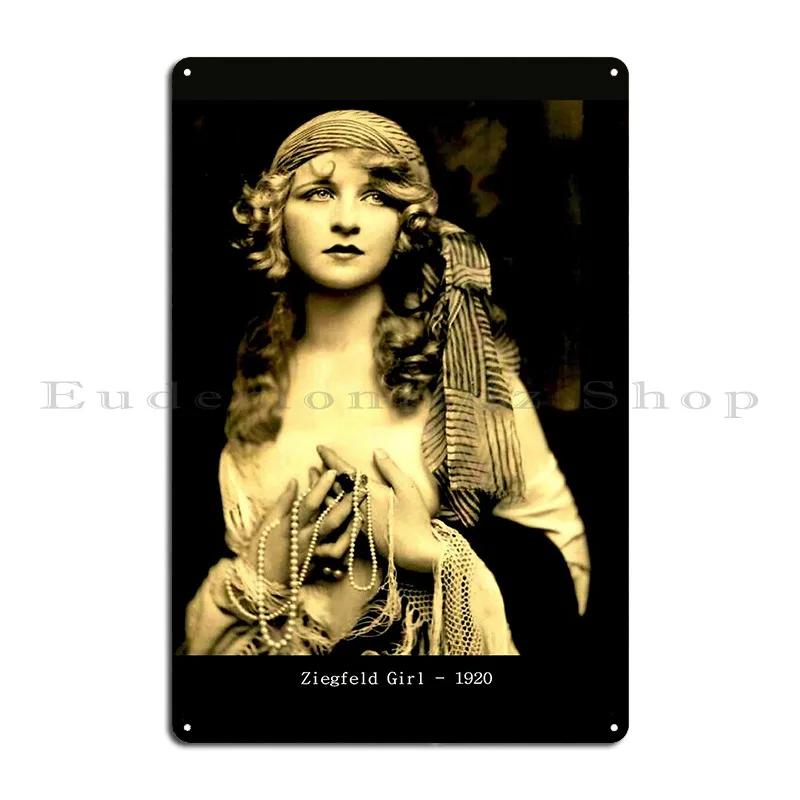 Ziegfeld Girl Vintage  Flapper Advertising Print Metal Plaque Poster Plaques Decoration Wall Decor Create Tin Sign Poster