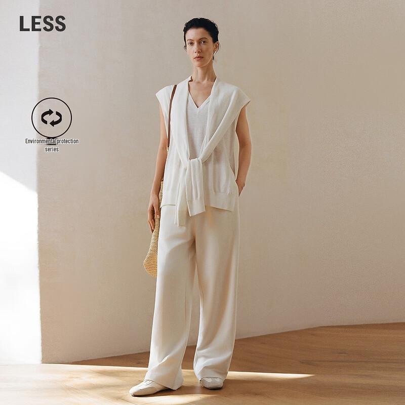 

LESS 2026 Summer V-Neck Loose Sleeveless Knit Top L