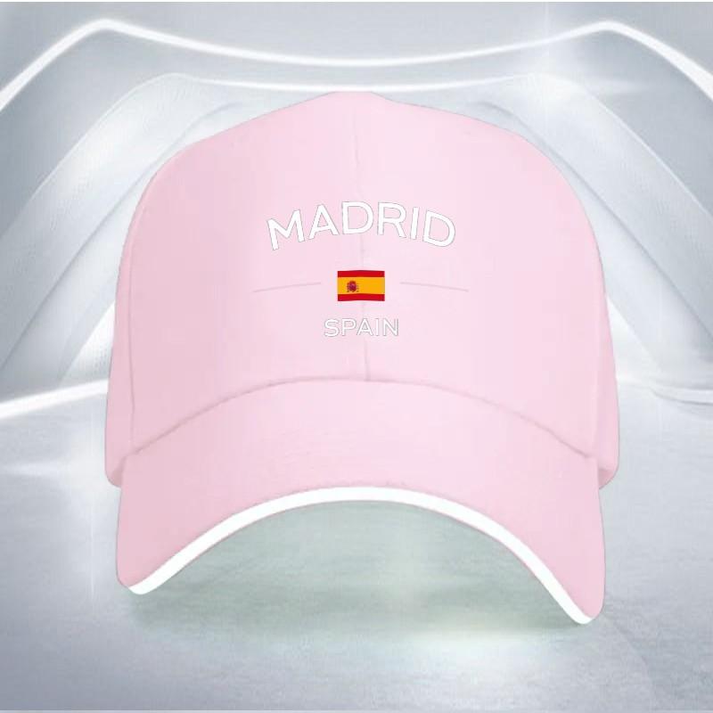 Madrid Spain Flag Baseball Cap Adjustable Polyester Casual Outdoor Unisex Hat