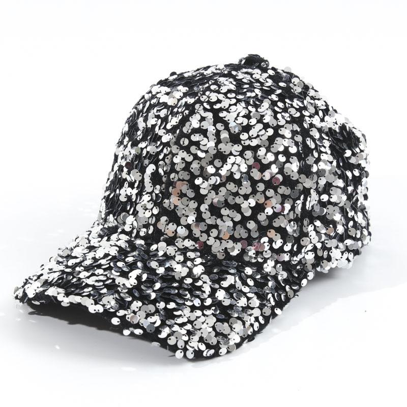 Pailletten Glitzer Baseballkappe Überall am Himmel Strasssteine Diamant Herren und Damen Party Performance Kappe Basketballmütze Adjustable
