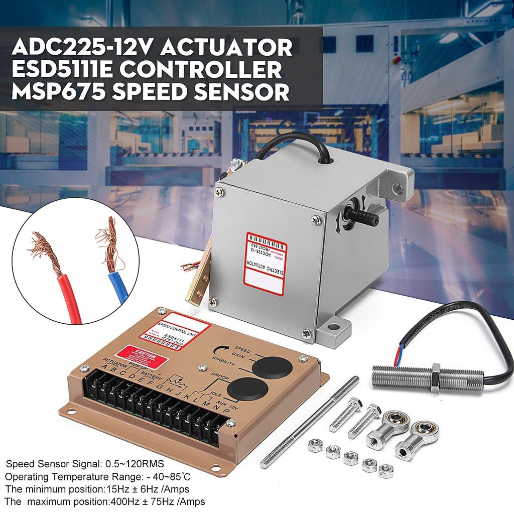 Generator Actuator ADC225 12V with Governor ESD5111E with Pickup Sensor MSP675 for Diesel Generator 1 Set