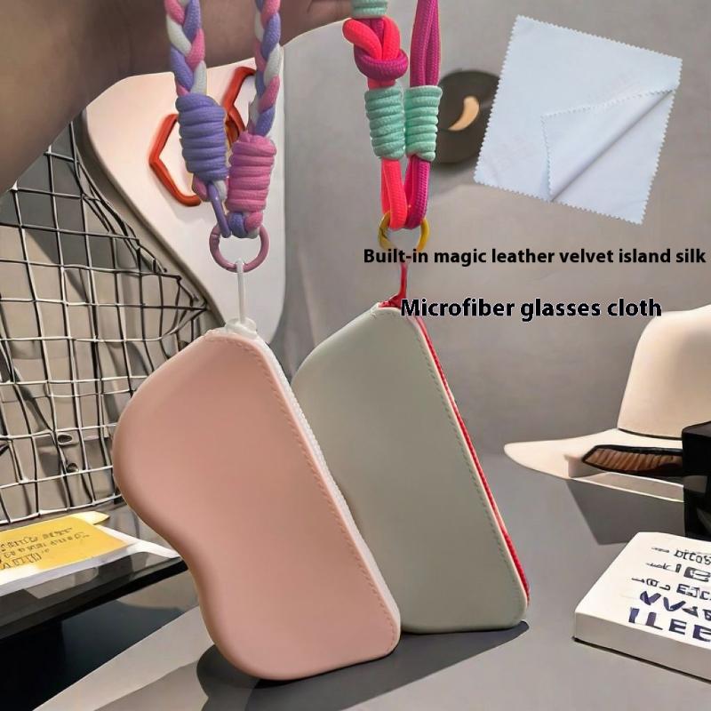 Tragbare Silikon-Brillentasche Sonnenbrillen-Schutzhülle Aufbewahrungstasche Wasserdicht Kurzsichtigkeits-Brillentasche