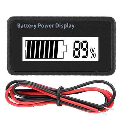 Display di potenza della batteria GY6H retroilluminato bianco Indicatore di capacità della batteria universale 1248V Voltmetro