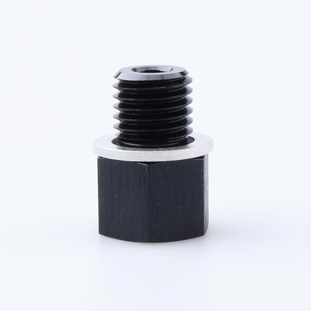 AC PERFORMANCE Reducing Bush Female 1/8 NPT To Male Metric M12 x 1.5mm Adapter Aluminum Black
