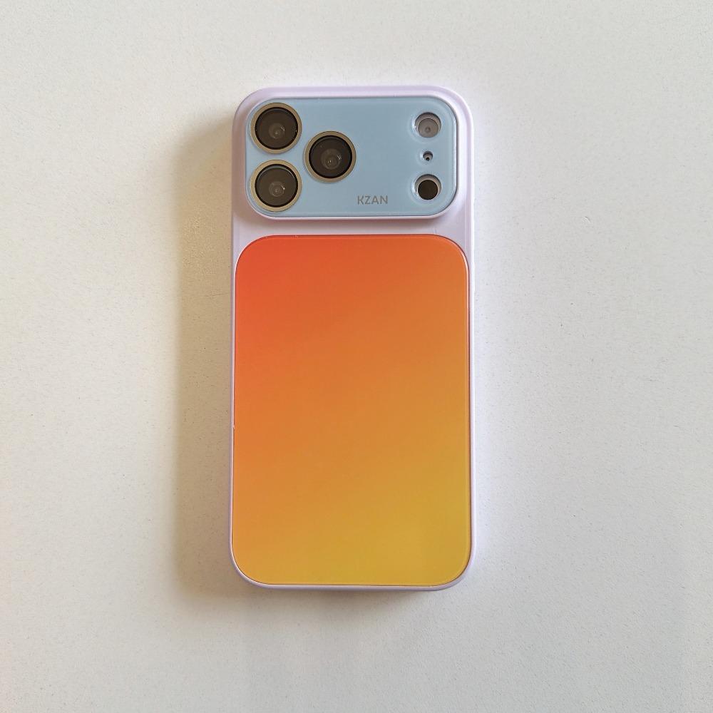 Luxury AG Gradual Change Rainbow Case For iPhone 17 16 15 14 13 Pro Max Shockproof Bumper Hard Back With Lens Proteciton Cover