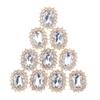 10 Rhinestone Buttons Crafts Decorative Women Girls for Jewelry Making Brooch