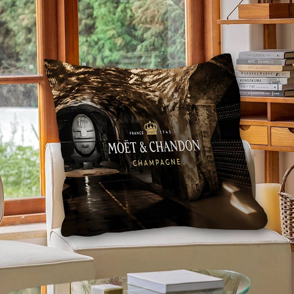 Champagne M-Moet C-Chandon pillow cover sofa cushion cover home room decoration children gift