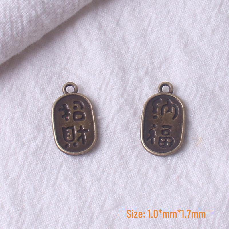 Sand Gold Electroplated Alloy Bracelet Pendant with Nafu Braid