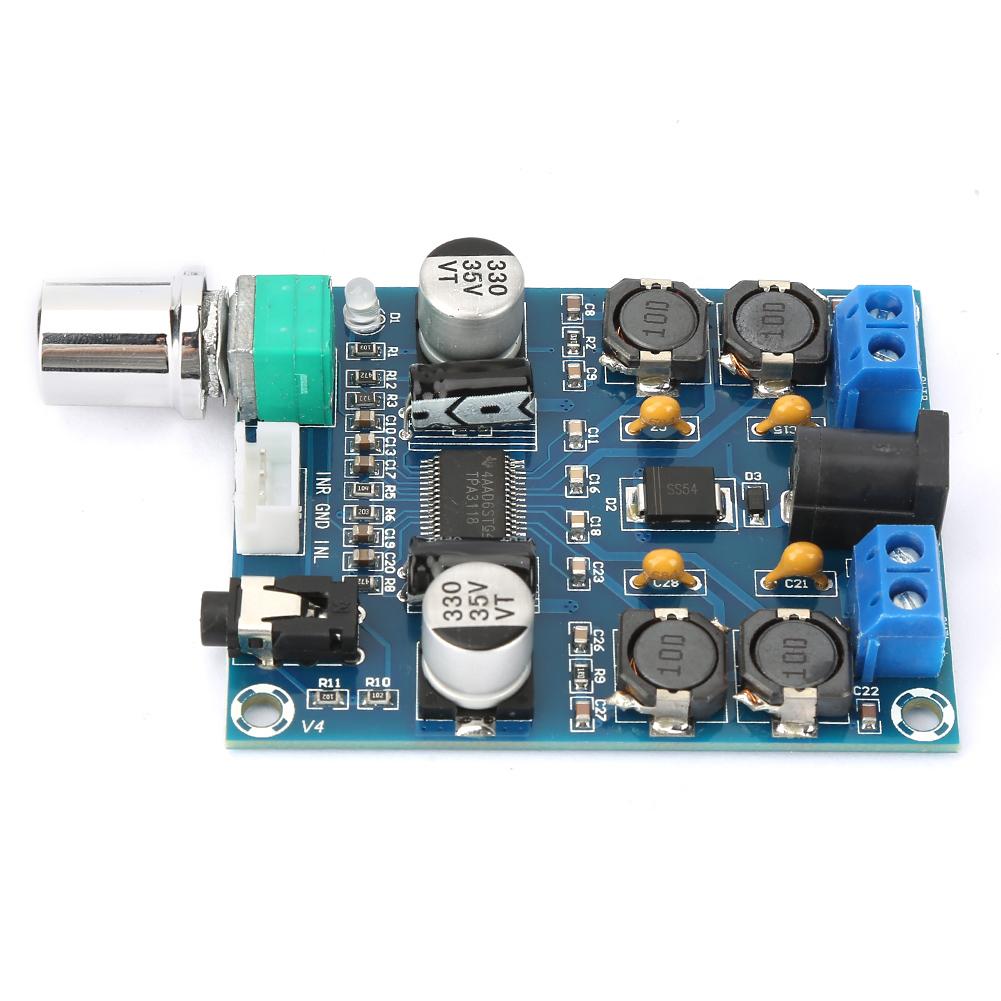 

DC 1228V 3A45W 2 Channel Audio Amplifier Board 30TSP Dual Channel Power Amp Board