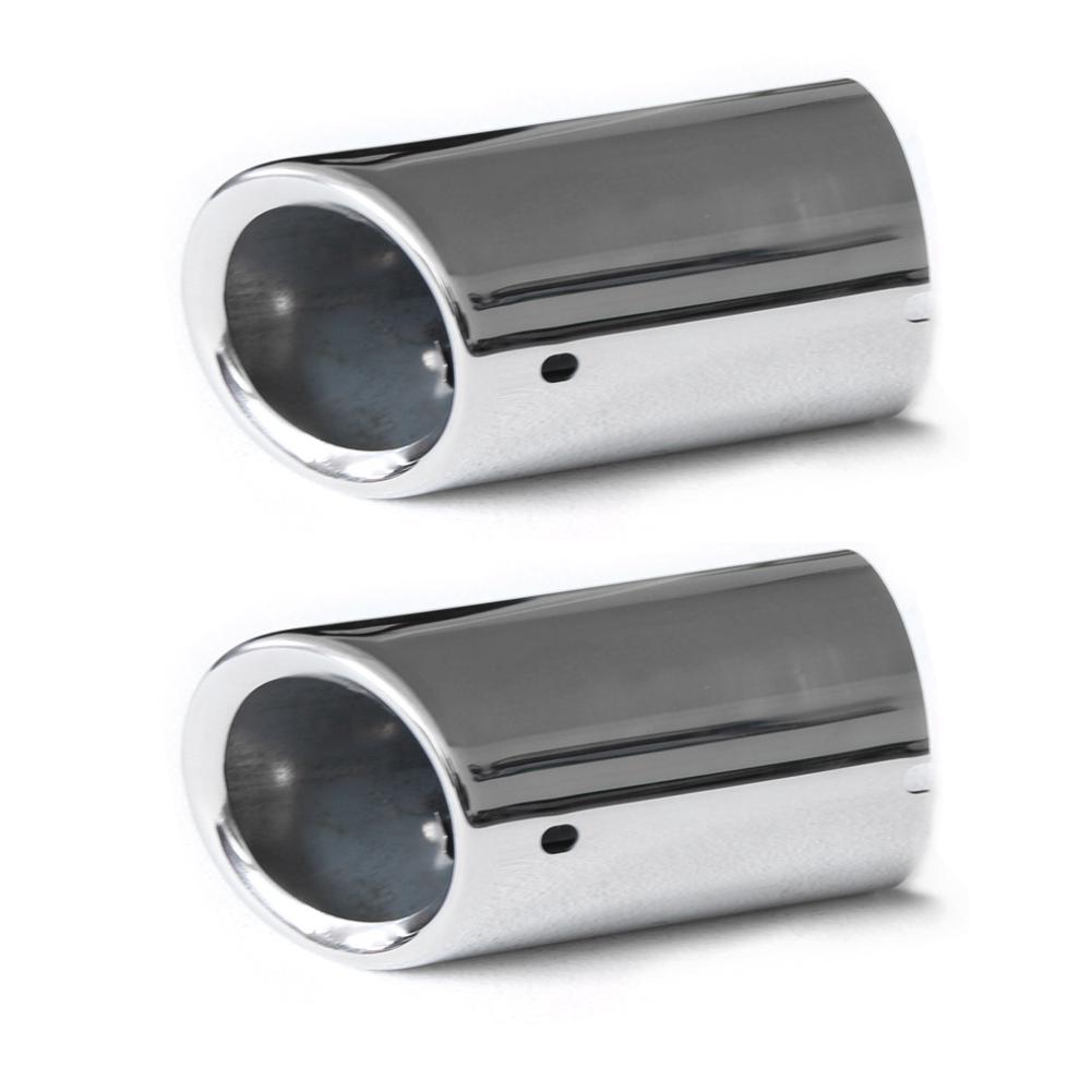 Dsycar Chrome Plating Stainless Steel Car Exhaust Muffler Tip Pipes Covers for Audi A1 A3 A4 TT 2009-2015 Silver VW Volkswagen PASSAT TIGUAN 2012-2015