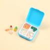 Portable Square Four-Grid Pill Box Small Medicine Organizer Travel Moisture-Proof Durable Carry-On Medicine Container